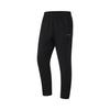 Li Ning Fitness Series Solid Color Comfortable Straight Leg Knitted Sports Pants Men Bottoms Black AKLU145-1