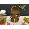 Handcrafted French Brown Mukut Ganesha Idol (3.5") - Perfect for Car Dashboard, Home or Office Decor and Gifting, Idol