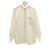 Made In France Old Striped Pattern Long Sleeve Shirt White Etc. Men's Used