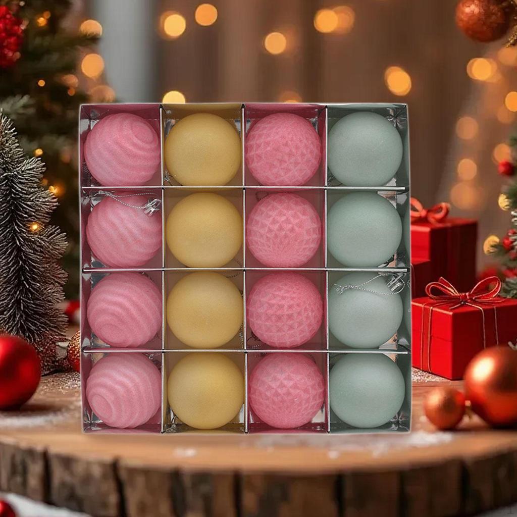16 Pieces Christmas Ball Ornaments Pendant Drops Tree Hanging