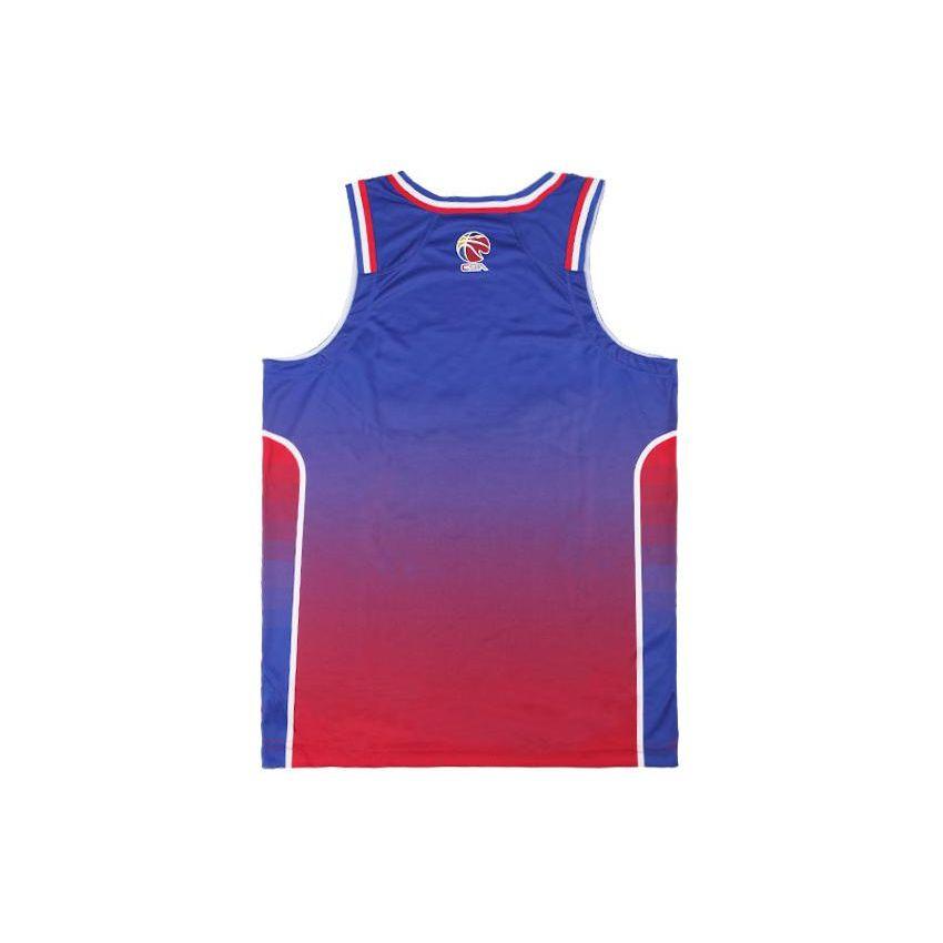 Li Ning CBA Series Gradient Sports Competition Basketball Jersey Men Jerseys Red Blue AAYT879-1