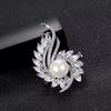 Temperament Floral Brooch High-End Women'S Versatile Pearl Brooch Personalized Anti-Light Pin Jacket Cardigan Accessories