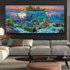 Large 5d Diamond Painting Undersea Dolphins Wolrd Full Diamond Mosaic Embroidery Diy Cross Stitch Kit Rhinestones Picture S343