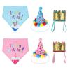 Accessories Birthday Costume Cat Dog Sequin Design Headwear Cap Hat Bandana Pet Birthday Caps/Bibs