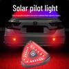 Solar-Powered Triangle Strobe Motorcycle Light - No Wiring Needed