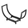 Indoor Outdoor Firewood Rack Heavy Duty Rustproof Metal Curved Log Holder Fireplace Patio Deck Firepit Firewood Storage Organizer Rack