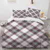 Клетчатый пододеяльник, комплект постельного белья Queen для мальчиков, девочек, детей, женщин, мужчин, современный геометрический цветной сетчатый комплект из полиэстера в клетку