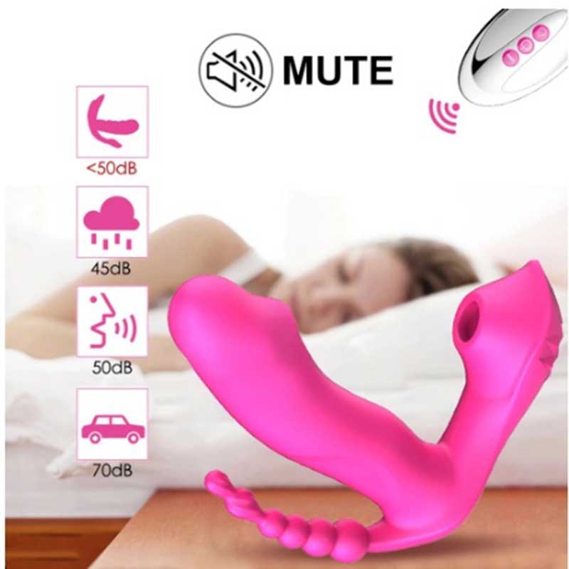 10-speed Three-in-one Wearable Butterfly Dildo Vibrator Female G-spot Stimulator Remote Control Vibrating Egg Masturbation Device Sex Toy