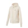 Comfortable Hooded Sports Cardigan Long Sleeve Sweatshirt Women Sweatshirt Swan-White AWDU970-7