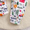 1-18 Months Infant Boy Farm Cute Pattern All-over Print Long Sleeve Romper