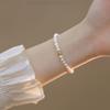 Natural Freshwater Pearl Bracelet with Heart Charm - Elegant, Versatile, 2024 Trend Jewelry for Women