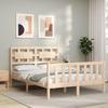 VidaXL Bed Frame with Headboard Small Double Solid Wood 3192526
