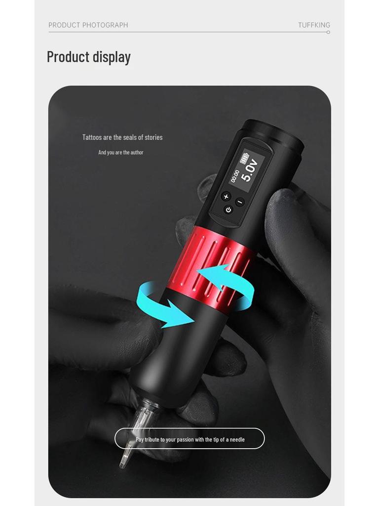 Tuffking Wireless Tattoo Machine Set: Multifunctional Tattoo Pen with Microblading Capabilities