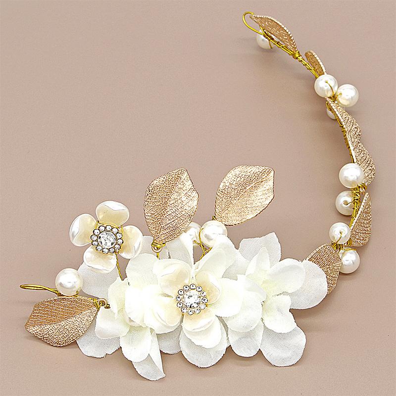 1 шт. Головной убор Сплав Повязка на голову Венок невесты Имитация жемчуга Вечеринка Цветочный венок Свадьба