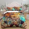 Bohemian Mandala Purple Duvet Cover Set Single Twin Double Queen King Cal King Size Bed Linen Set