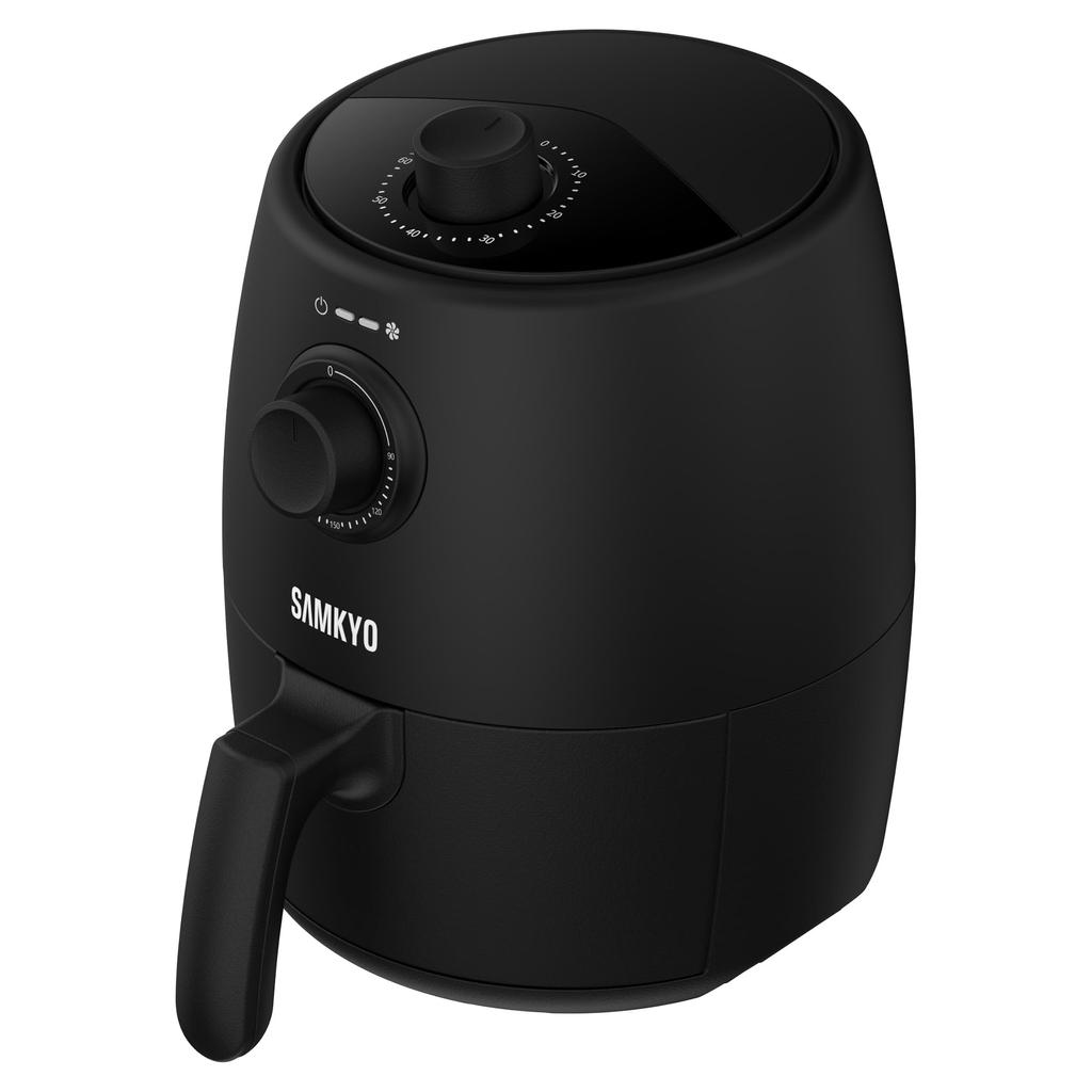 SAMKYO Air Air For PSE Living Air Fryer Japanese Instruction Manual Electronic Recipe Electric Healthy Fryer F20 Black Fryer, Fryer, 2L, Compact, 1-2