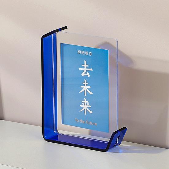 6/7-Inch Floating Photo Frame DIY Double-sided Horizontal Vertical Neon Acrylic Home Office