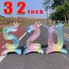 32 Inch Standing Number Balloons 0-9 Fantasy Colorful Crown Birthday Balloons Birthday Party Celebration Decoration