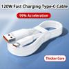 120W Fast Charging Type C Cable USB C Cable for Samsung Xiaomi Redmi Huawei Honor Cell Phone Charger Charging Cord