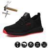 Work Shoes With Steel Toe Boots Anti Smash Safety Shoes Men Women Light Work Sneakers Breathable Anti-Stab Indestructible Shoes