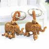 Lucky Elephant Carving Wooden Pendant Keychain Key Ring Chain Evil Defends Gift