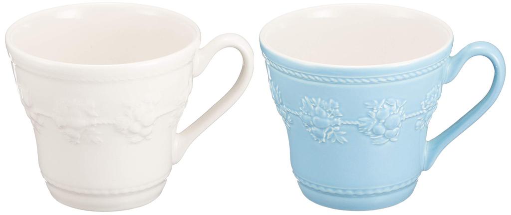 Wedgwood Festivity Pair Ivory Wedding 1054014 [Officially Imported] Mug, 350ml, Blue, Ceramic, Gift,