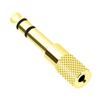 Gold Stereo Headphone Audio Adapter 3.5 To 6.5mm Microphone Electric Piano Connector  Home