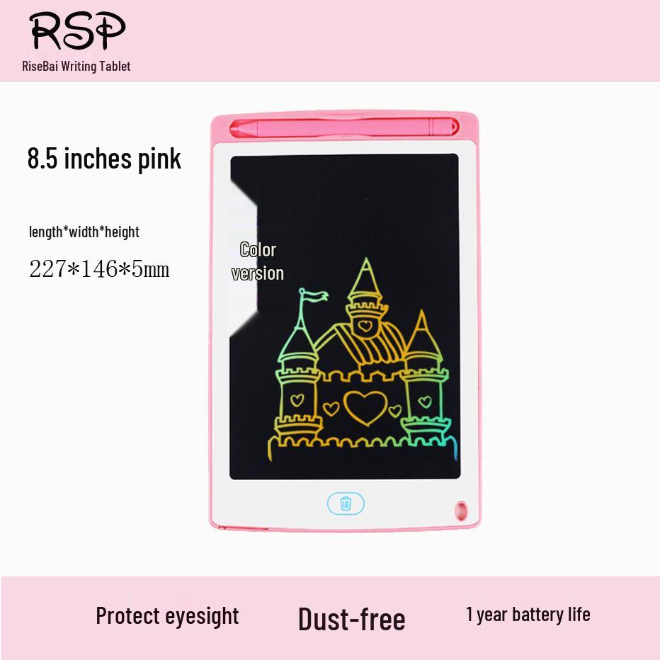 8.5, 10, 12-Inch LCD White Drawing Board for Kids - Educational Handwriting Blackboard Toy