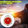 Fishing Line Spooler Box with Clear Lid Quick Line Cutter Anti-Reversal Portable Fish Line Organizer Holder Winding Spooling Tool Round Case Fishing