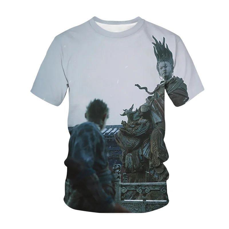 Summer Men's Harajuku Trendy T-shirt Black 3D Myth