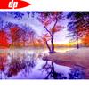 Diamond Painting Landscape Full Drill Round Rhinestone Autumn Diamond Embroidery