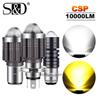 1Pc 10000Lm Motorcycle Headlight H4 LED BA20D H6 Bulbs Hi Lo Beam Moto H6M P15D LED CSP Lens Motorbike Lamp P15D-25-1 White Yellow Fog Lights