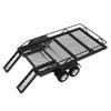RC Trailer 1/18 Scale Metal Hitch Mount Double Axle with 4 Tires Upgrade Parts Accessories