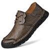 Handmade Genuine Leather Men's Casual Shoes Comfortable Moccasins Men Business Flats Shoes