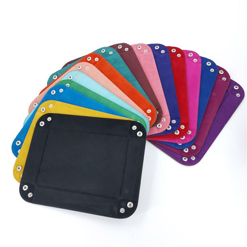 Creative Storage Tray Pu Foldable Storage Box Pu Tray Dice Tray Desktop Storage Box Rolling Folding Game Storage