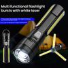 Multi-function Flashlight Zoom 5 Modes Adjustable Ultra Bright USB Rechargeable Portable Outdoor Camping Hiking Emergency Handheld Torch Lamp