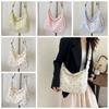 Large Capacity Canvas Shoulder Bag Korean Style Shopping Tote Bag Sweet Cartoon Crossbody Bag  Girl