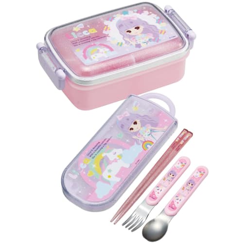 Skater Children's Lunch Box, 1 Tier, 450ml, Dome Shape, Fluffy, Antibacterial, Kids Lunch, Made In Japan, Licca-chan 23, Girls, RBF3ANAG