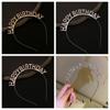 Birthday Gift  Crown Letter Birthday Hair Hoop Simple Birthday Queen Headband  Women