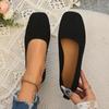 Women's Pointed Toe Flat Shoes Solid Color Knitted Slip On Shoes Casual Breathable Ballet Flats Women Flat Shoes Loafers Women