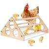 Henhouse, Stand Training Henhouse, Wood Chicken Roosting Bar, Chick Jungle Gym Henhouse Toy For Coop & Brooder & Entertainment, 16.14 X 10.63 X 7.08