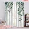 2pcs,2D Plane Printing Curtain Popular Botanical Dreamscape Versatile Durable Polyester (without Rod) Art Deco Festive for Room,
