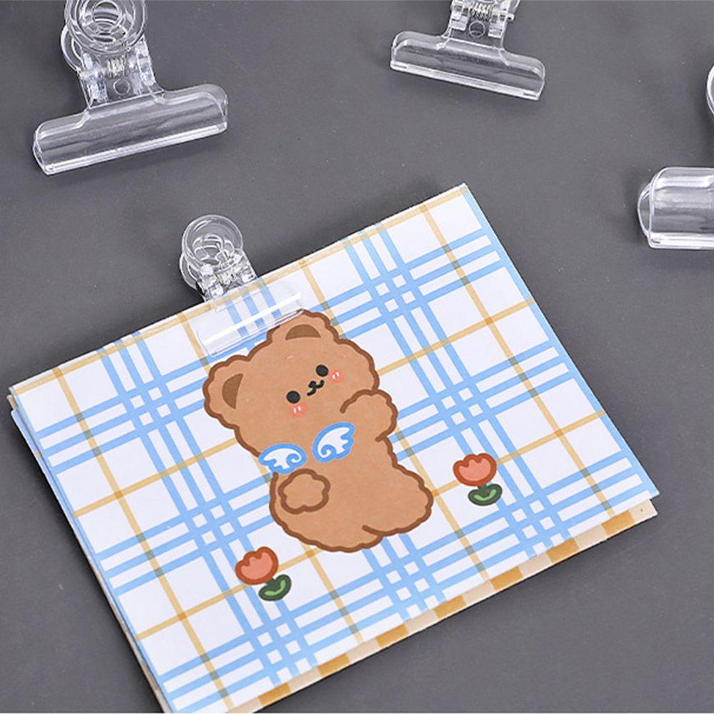 Acrylic Simple Transparent Food Storage Clip Dovetail Clamp Long Tail Clip Memo Folder