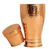 Pure Copper Bedroom Water Bottle with Inbuilt Glass, Hammered Shine Design, Drinkware and Storage Purpose, 1000 Ml (Pack of 1)