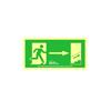 Enseigne Évacuation Escaliers Supérieur Droite Pvc 0,7mm Classe B 32x16cm B11150 Normaluz