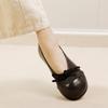 Women's Shoes Genuine Leather Flat Shoes Soft Soled Butterfly Bow Shallow Slip-on Shoes
