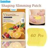 Sumifun 12/24/60PCS Fruit VegetableShaping Patches Body Waist ,Arms,Legs,Abdominal Slimming,Effective Plant Fiber for Tightening Burning Sensation
