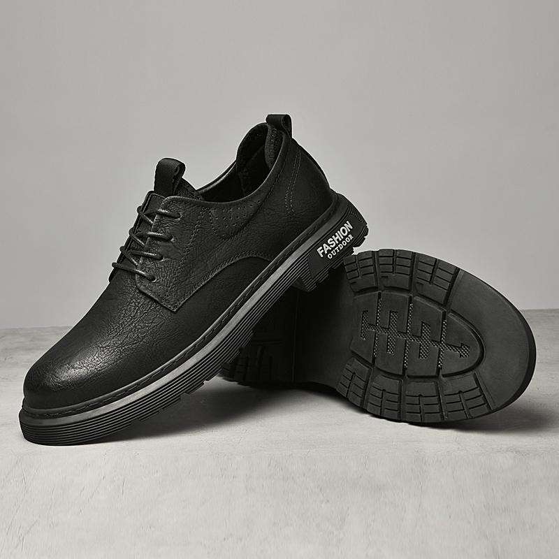 New Arrival Genuine Leather Mens Shoes Classic Casual Men Leather Boots Retro Style Brand  Male Ankle Boots Comfy Business Shoes