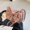 2024 Fashionable Bowknot Heart Crossbody Handbag - Trendy High-End Shoulder Bag with Chain