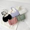 Version Of Literary And Artistic Cloth Bag Women Simple And Casual Velvet Shoulder Bag Solid Color Mini Crossbody Bag Handbag
